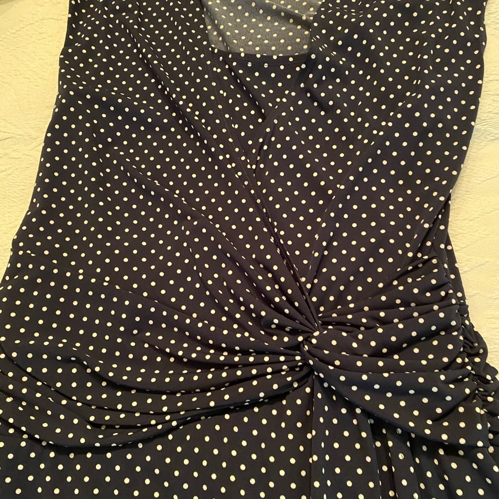 Blue bola dot ladies dress